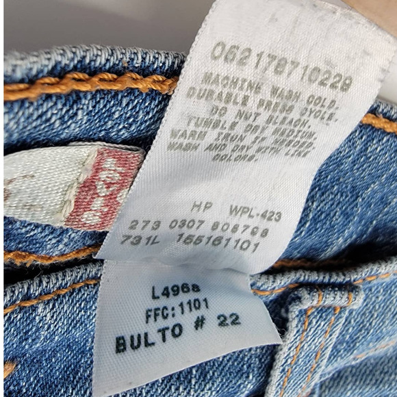 Levi's 515 Bootcut Faded Blue Jeans 14L 38x34 - Picture 5 of 6
